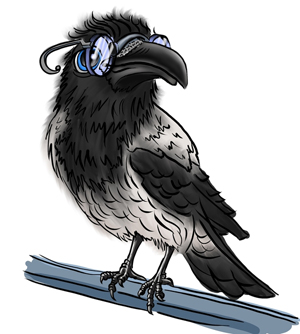 crow with glasses